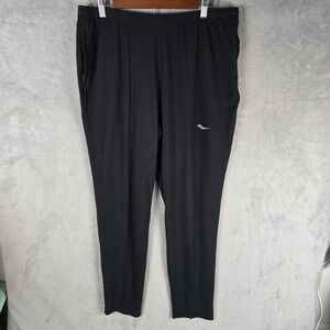 Saucony Run Warm Black‎ Tapered Joggers Ankle Zip Womens XL